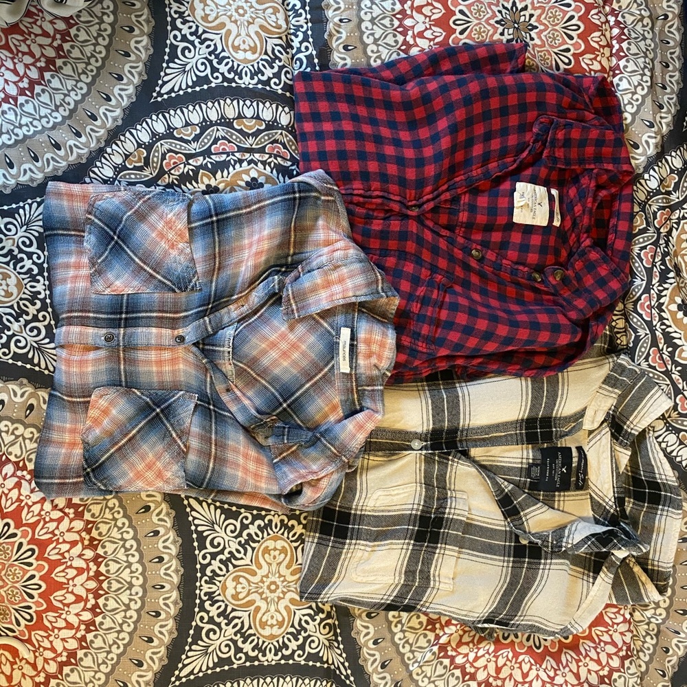 Flannel lot - American Eagle x2 & Maurices